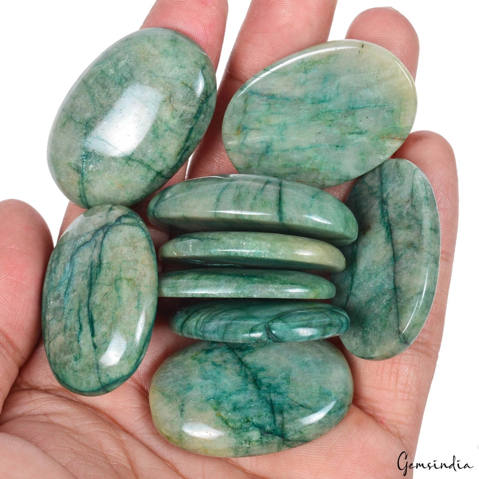 645 Cts Natural Untreated Emerald 36-40mm Green Pendant Size Loose Gemstones Lot