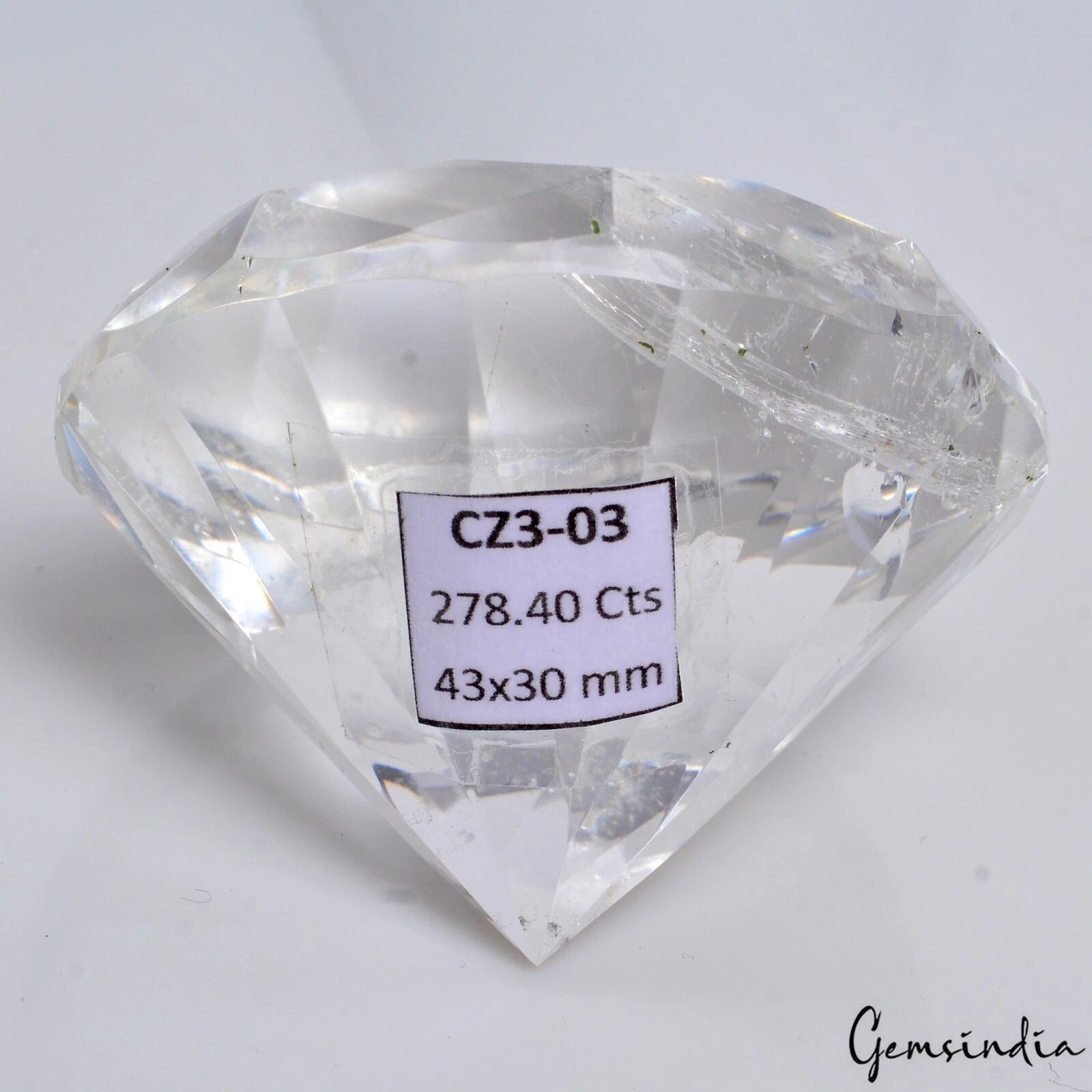 278.40 Cts Natural Diamond Cut White Quartz Crystal Mineral Loose Untreated Gem
