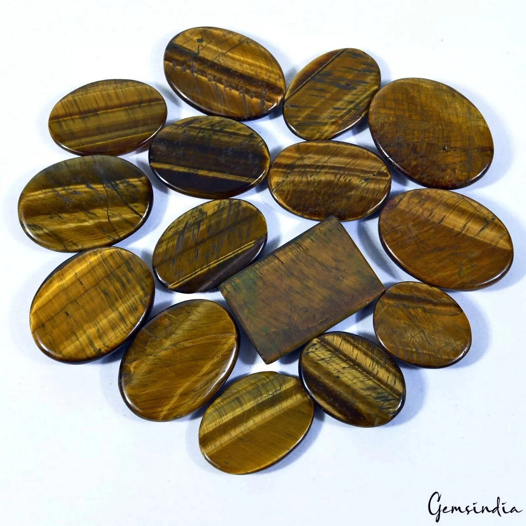 Tiger Eye Lot, Cabochon, Untreated, Brown — 15 Pieces, 700 Ct, Madagascar