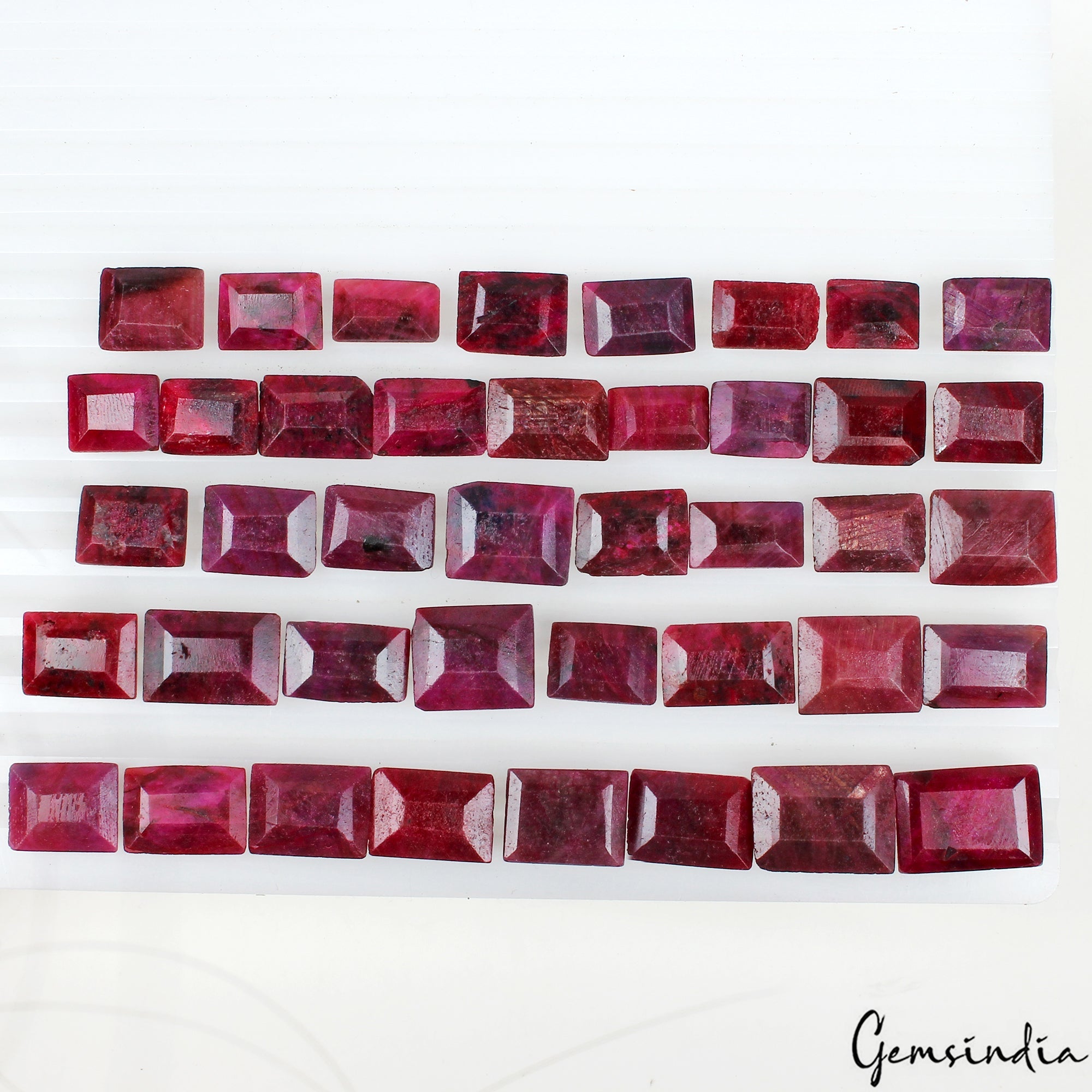 450 Ct Natural Red Ruby Baguette Cut Loose 11mm-18mm jewelry Gemstones ~40 Pcs