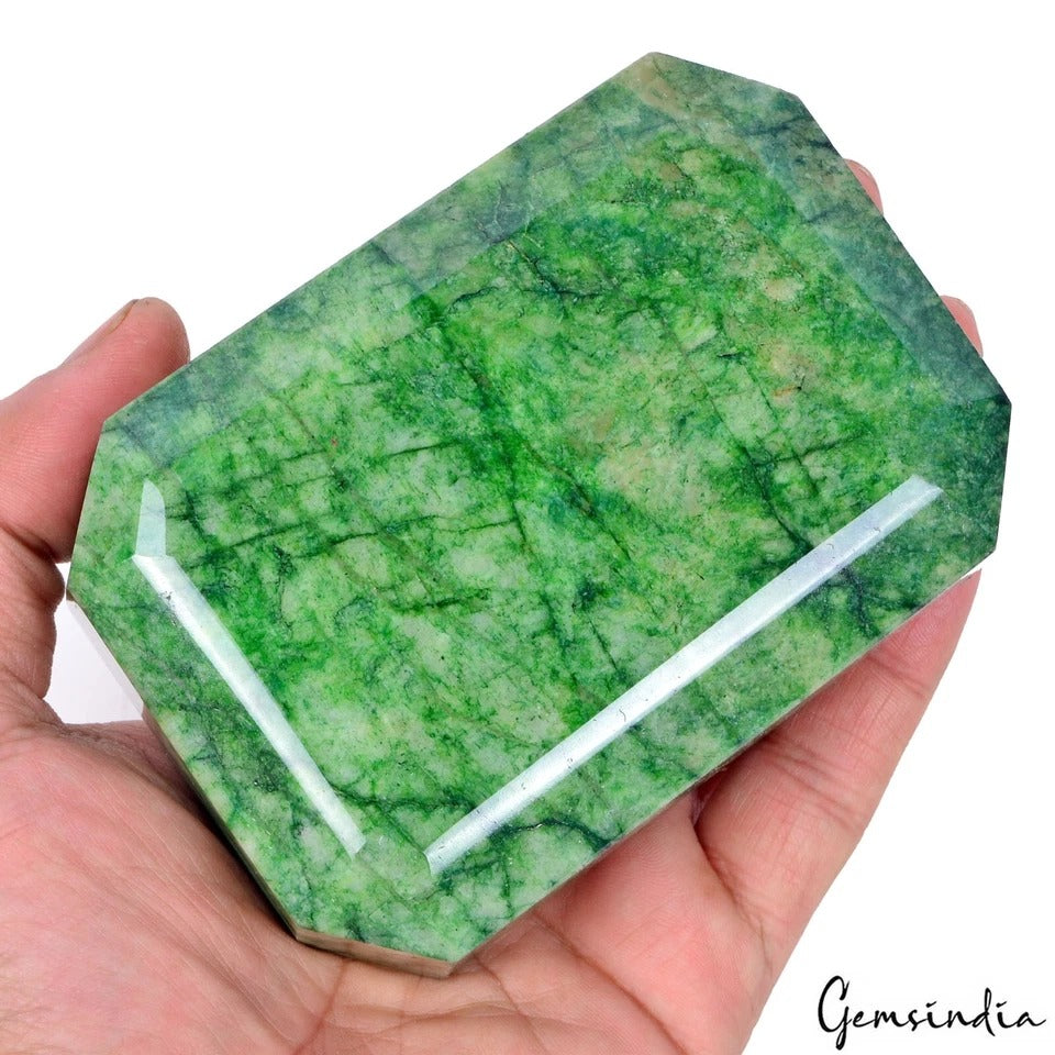 3730 Ct Natural Green Brazilian Emerald Octagon Cut Earth Mined Museum Size Gem