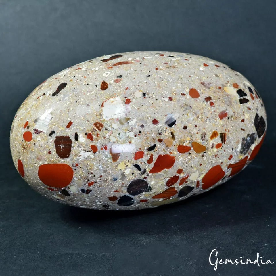 Jasper Sphere, Untreated, Multi Color — 7.5x4.25 INCH, 3.1 Kg (15500 Ct)