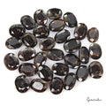 30 Pcs Natural Untreated Black Sapphire 11mm-13mm Loose Oval Ring Size Gemstones