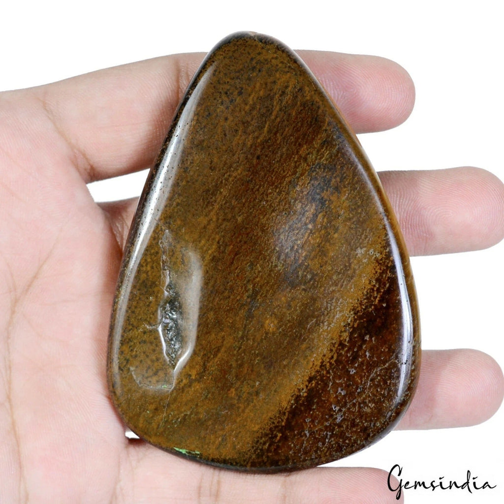 550 Cts Natural Untreated Dark Brown Iron Tiger Eye Pear Cab Loose Huge Size Gem