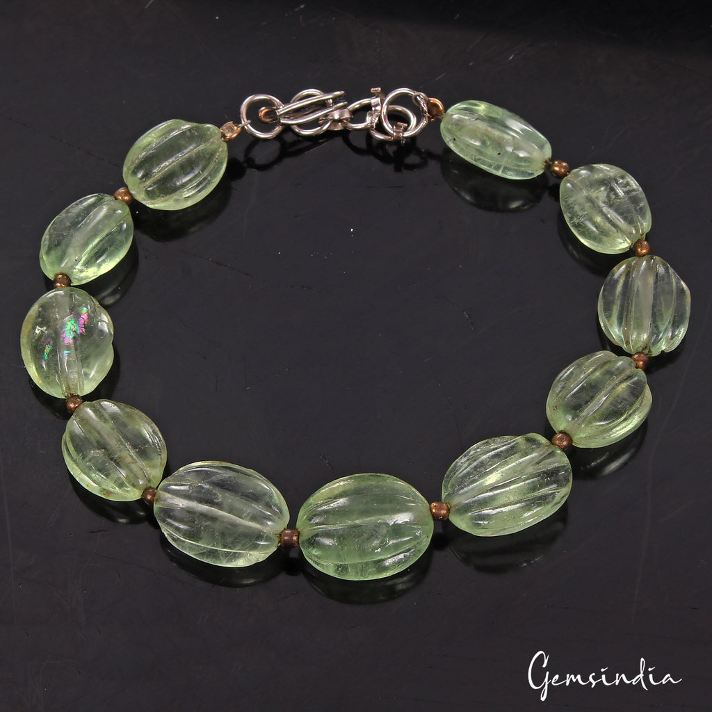 Fluorite Bracelet, Untreated — 12mm to 15mm, 87.60 Ct