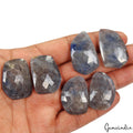 Blue Sapphire Lot, Loose Gemstone, Untreated, Gray — 6 Pieces, 31mm to 34mm, 230 Ct, Madagascar