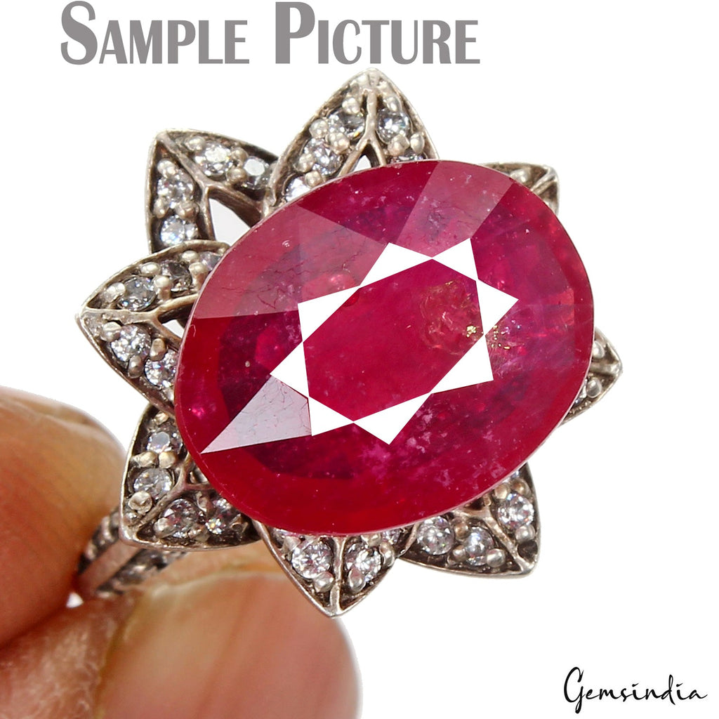 6.85Ct Natural Top Red Pink Normal Heated Ruby Mozambique Oval Cut Gemstone excl