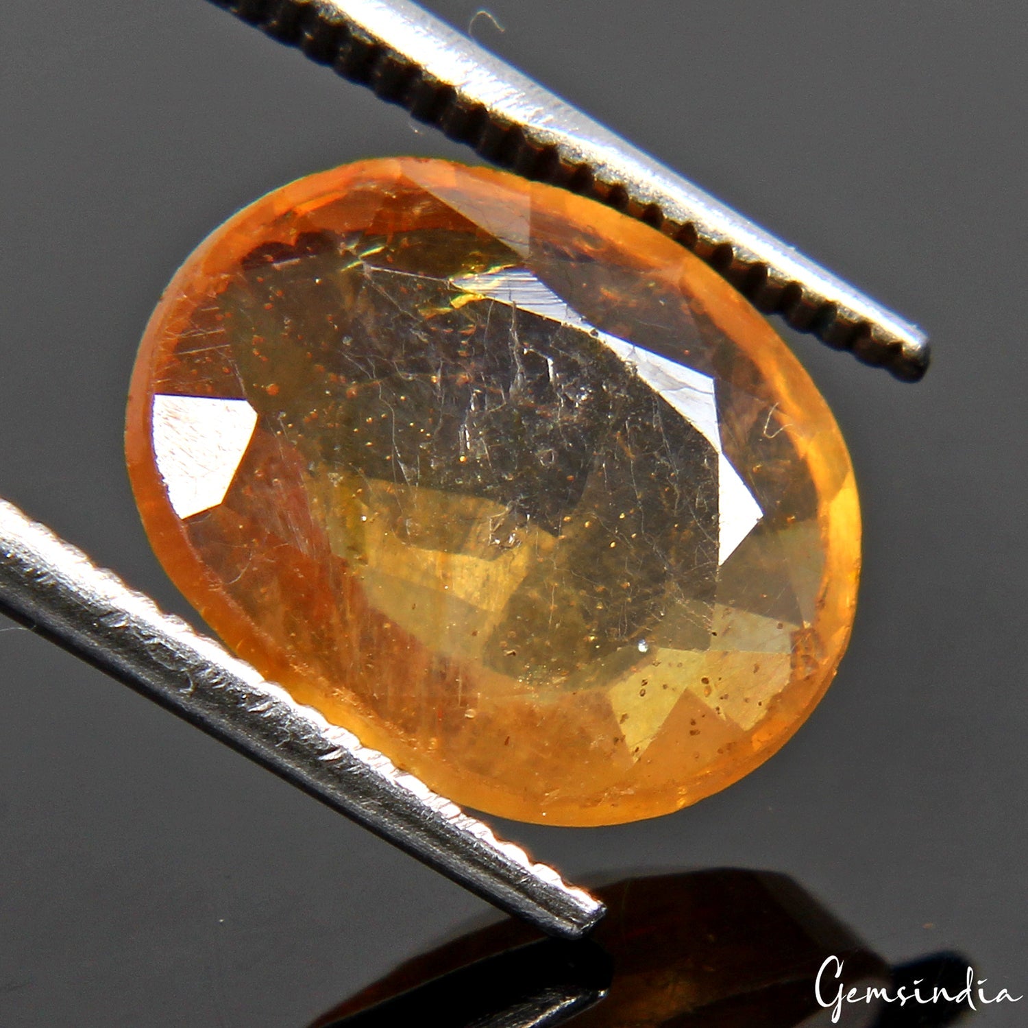 4.30 Cts Natural Ceylon Sapphire Yellow Oval Cut Untreated Certified Gemstone