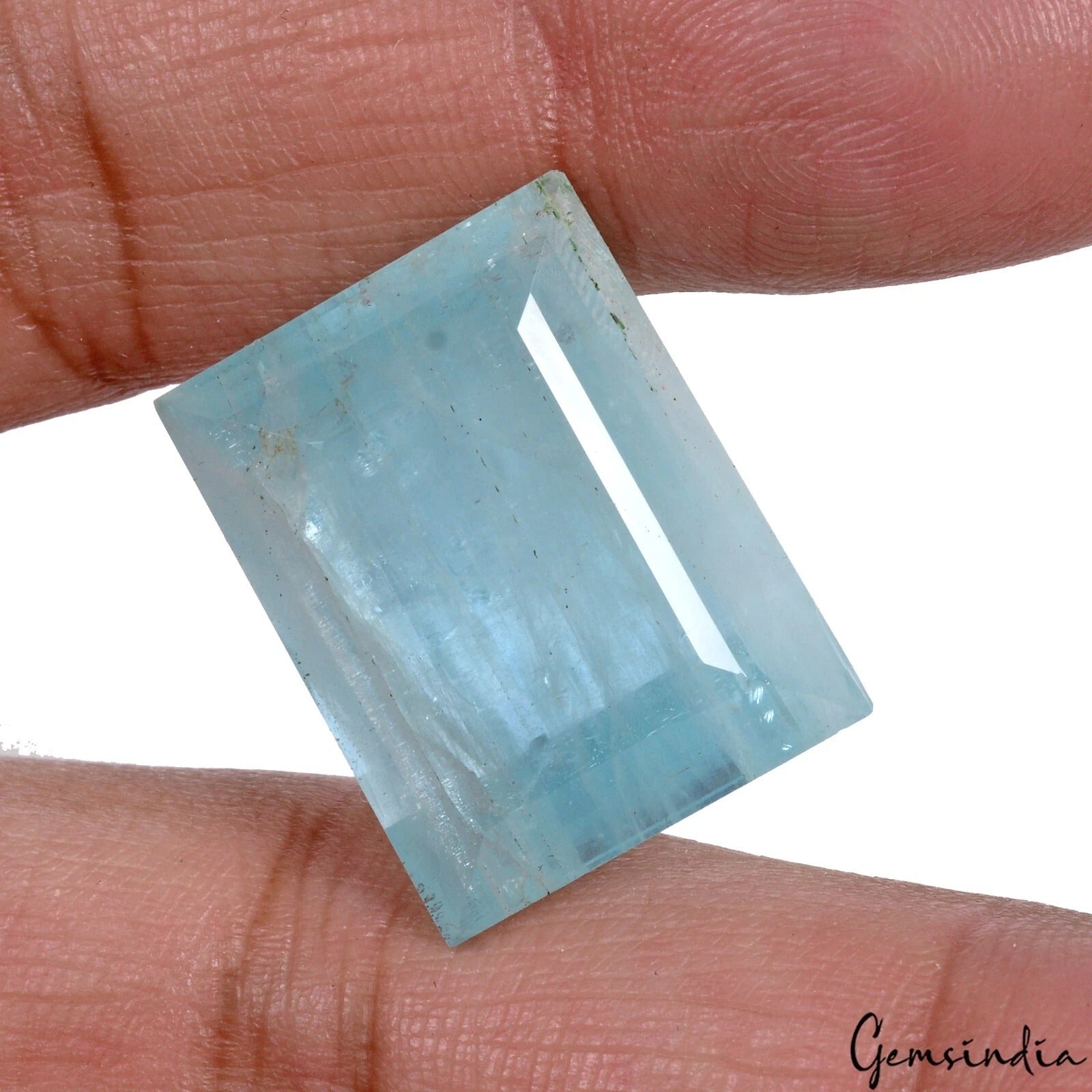 49.90CtNatural Santa Maria Blue Aquamarine Baguette Cut Loose Gemstone Certified