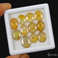 11 Pcs Natural Yellow Sapphire Oval Cut Untreated 10mm-13mm Gemstones, Sri Lanka