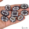 9 Pcs Natural Black Sapphire Mix Cut Loose Untreated 26mm-34mm Gemstones~670 Cts