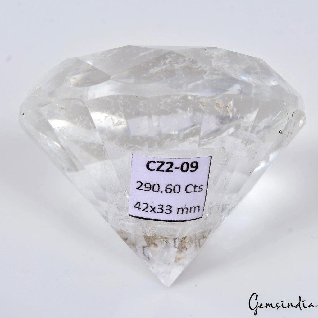 290.60 Cts Natural Untreated White Quartz Crystal Round Cut Loose Huge Size Gem