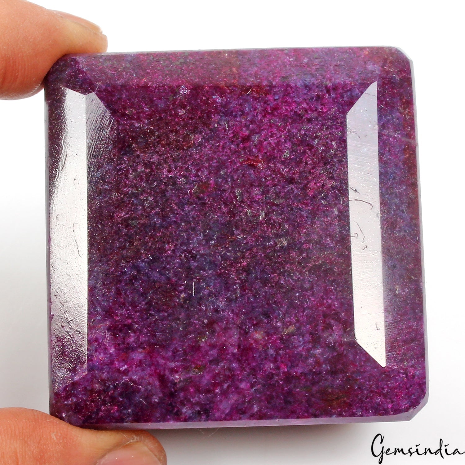 1900 Ct Purple Red Ruby Octagon Cut Loose Earth mined Huge Gemstone, Madagascar