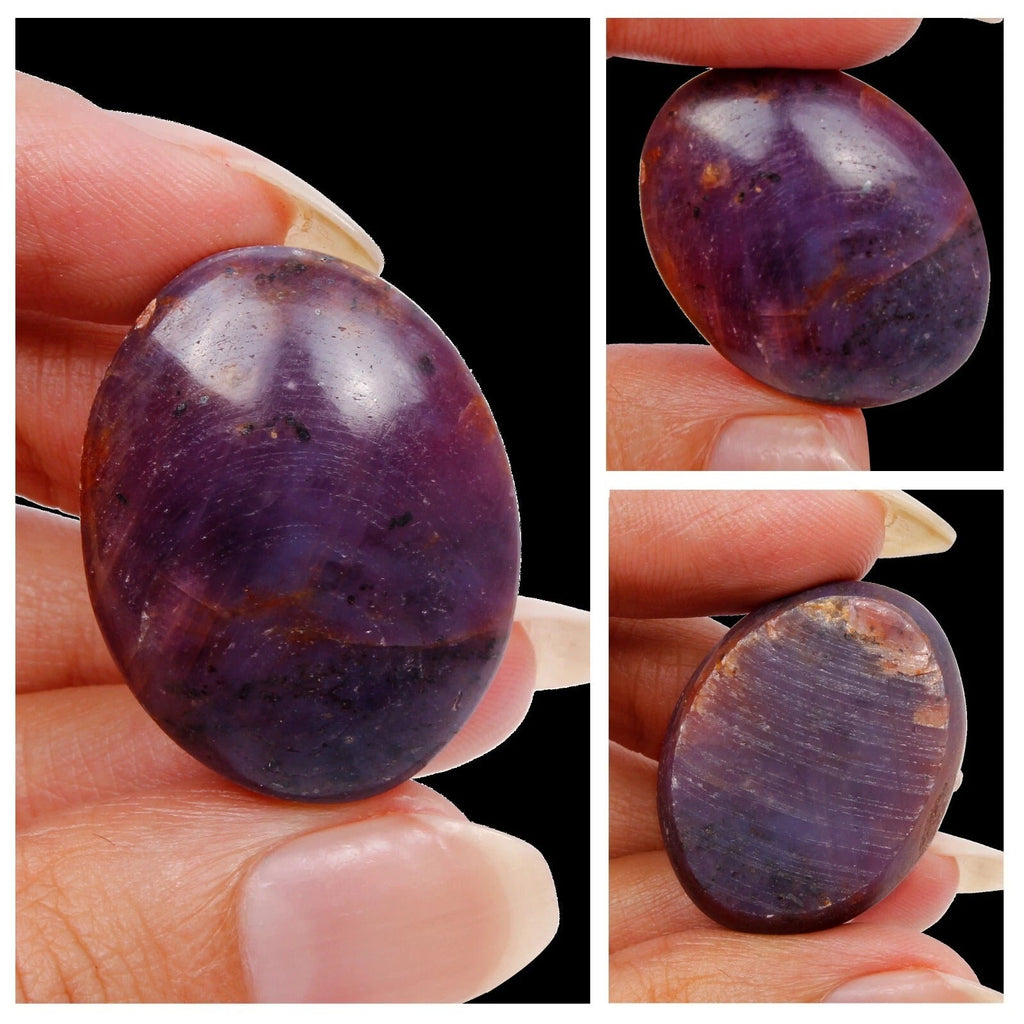 Certified 107 Ct Natural Unheated Natural Red Star Ruby Oval Cab Loose Rare Gem