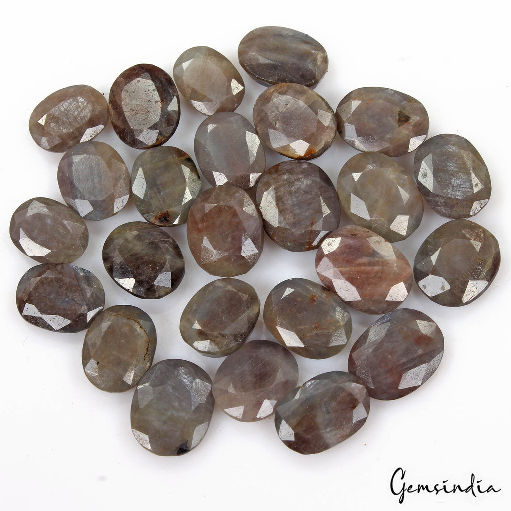 250 Cts/25 Pcs Natural Untreated Brown Sapphire Oval Cut Loose Gems For Jewelry