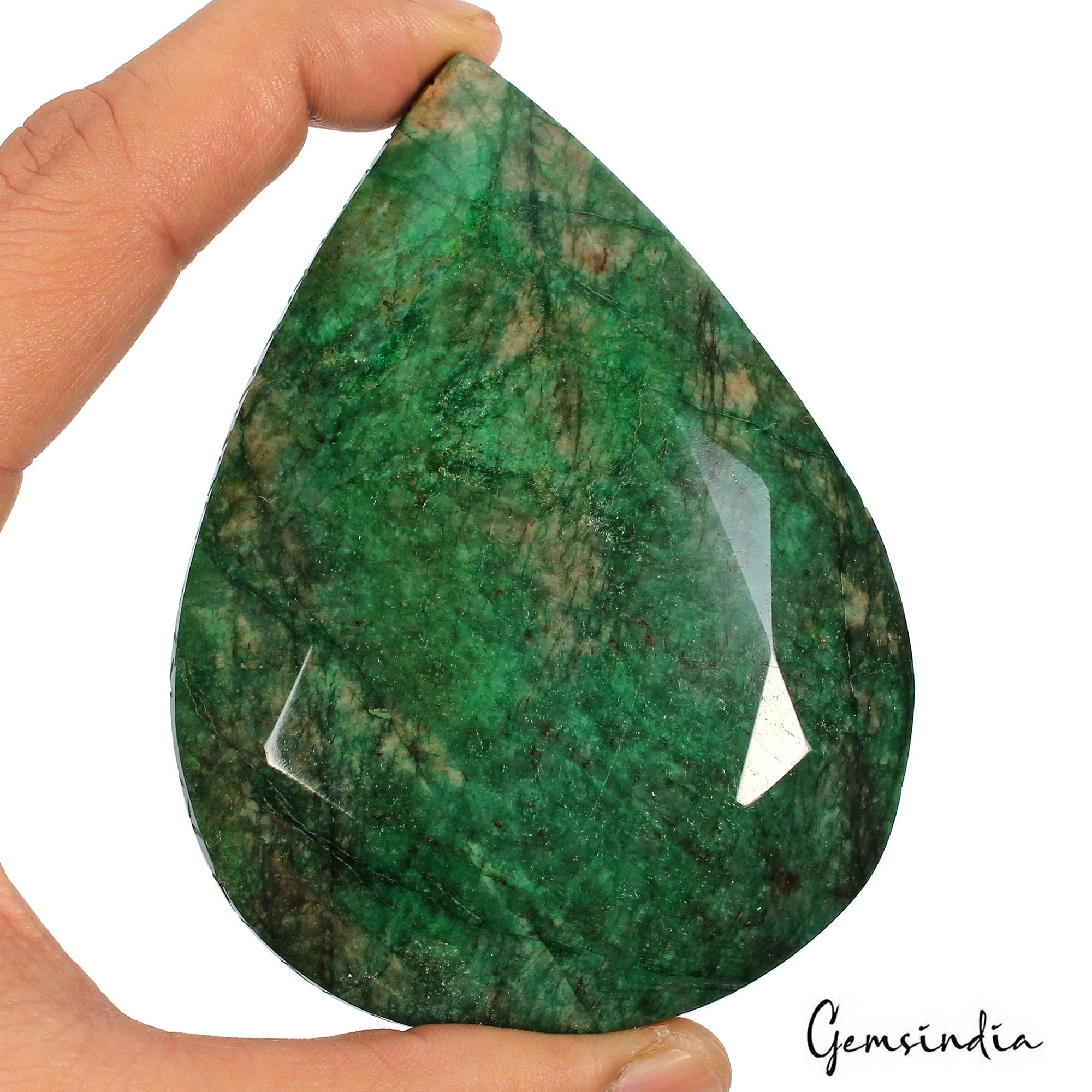 1800 Ct Natural Green Brazilian Emerald Pear Earth Mined Hand Carved Loose Gems