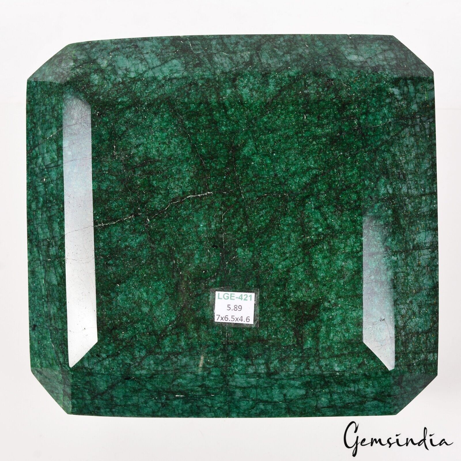 Emerald Loose Gemstone, Color Enhanced, Green — 7x6.5x4.6 Inch, 29450 Ct (5.89 Kg), Brazil