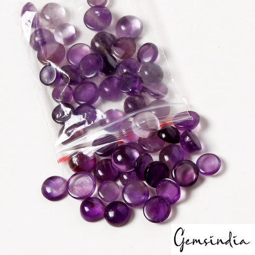 Amethyst Cabochon, Untreated, Purple — 8mm to 11mm, 175.80 Ct, Brazil