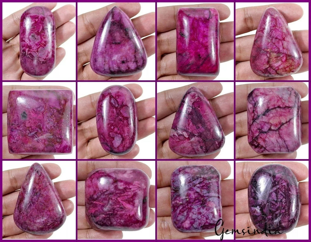 Ruby Lot, Cabochon, Color Enhanced — 12 Pieces, 37mm to 69mm, 5040 Ct