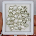 52 Cts VVS Natural Green Amethyst Pear Checker Cut Loose 6-10mm Gemstones ~ 35 P