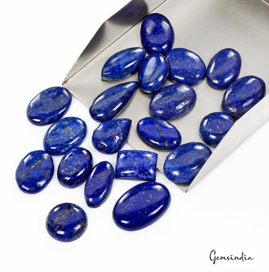 20 Pcs 480 Cts Natural Blue Lapis Lazuli Mix Shape Cabochon Loose Gemstones Lot