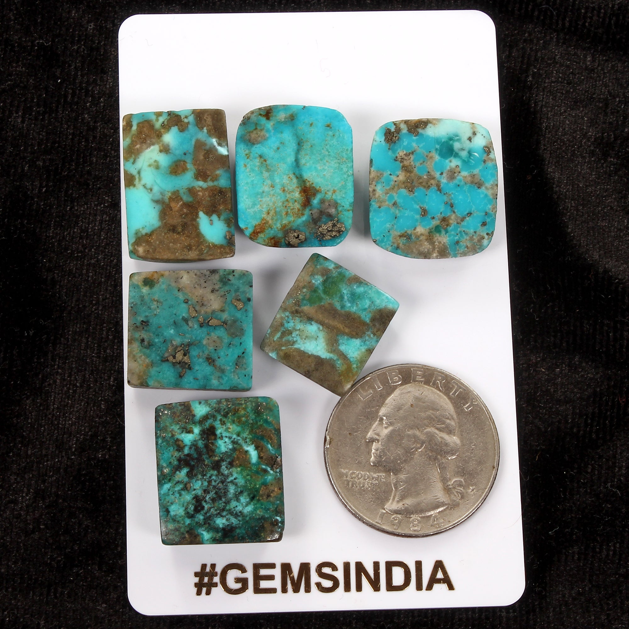6 Pcs Natural Turquoise Top Quality 15mm-21mm Mix Cabochon Untreated Gemstones