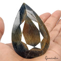 630 Ct Natural Blue Brown Untreated Sapphire Pear Faceted Earth Mined Loose Gems