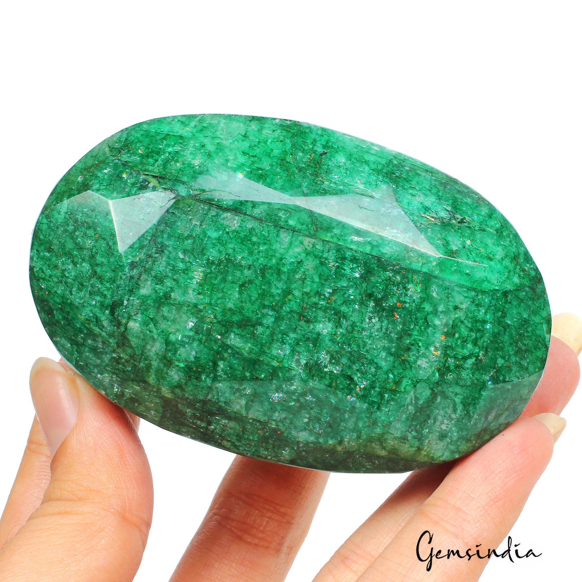 1100 Ct Natural Green Emerald Oval Faceted Earth Mined Museum Size Loose Gems