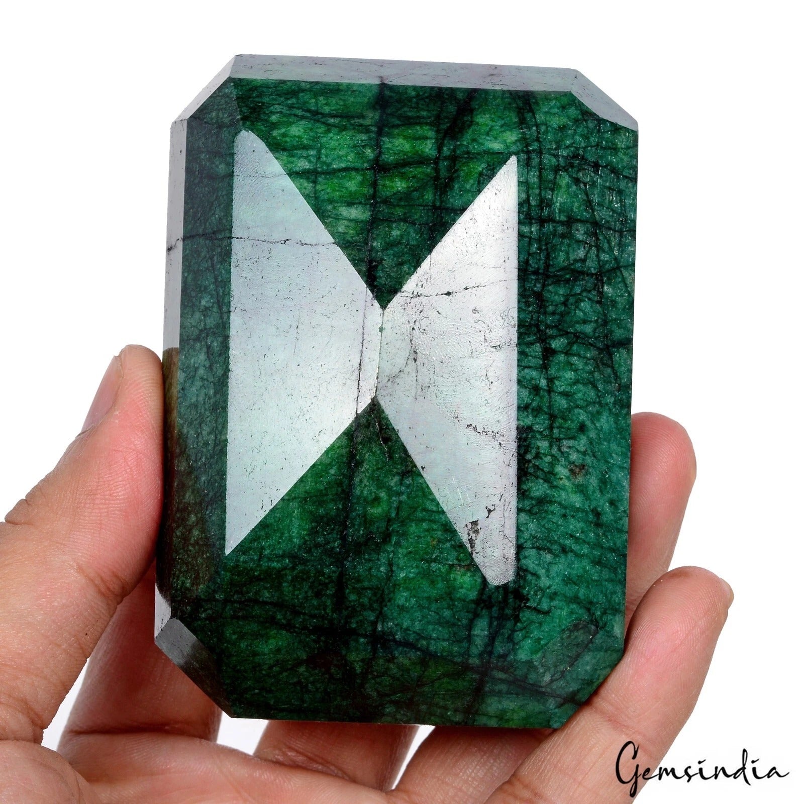 2600 Ct Natural Dark Green Zambian Emerald Octagon Cut Certified Mined Gemstone