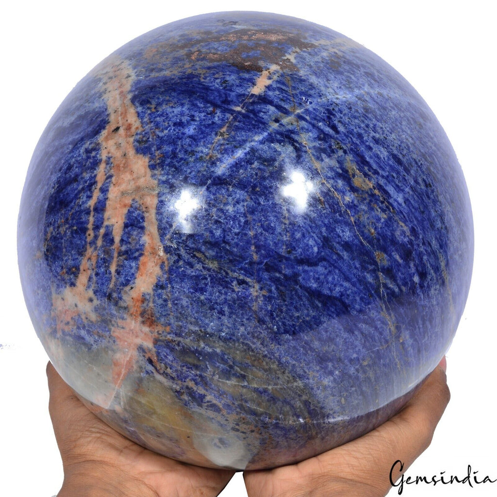 23.4 Kilo Large Natural Blue Sodalite Crystal Healing Chakra Stone Sphere Ball