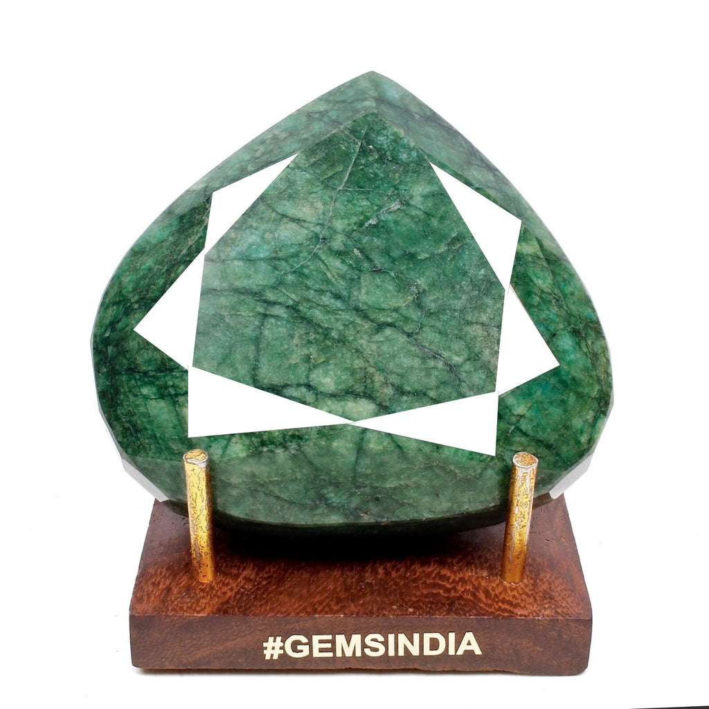 2380 Cts Natural Green Emerald Pear Cut Loose Earth mined Huge Gemstone, Brazil