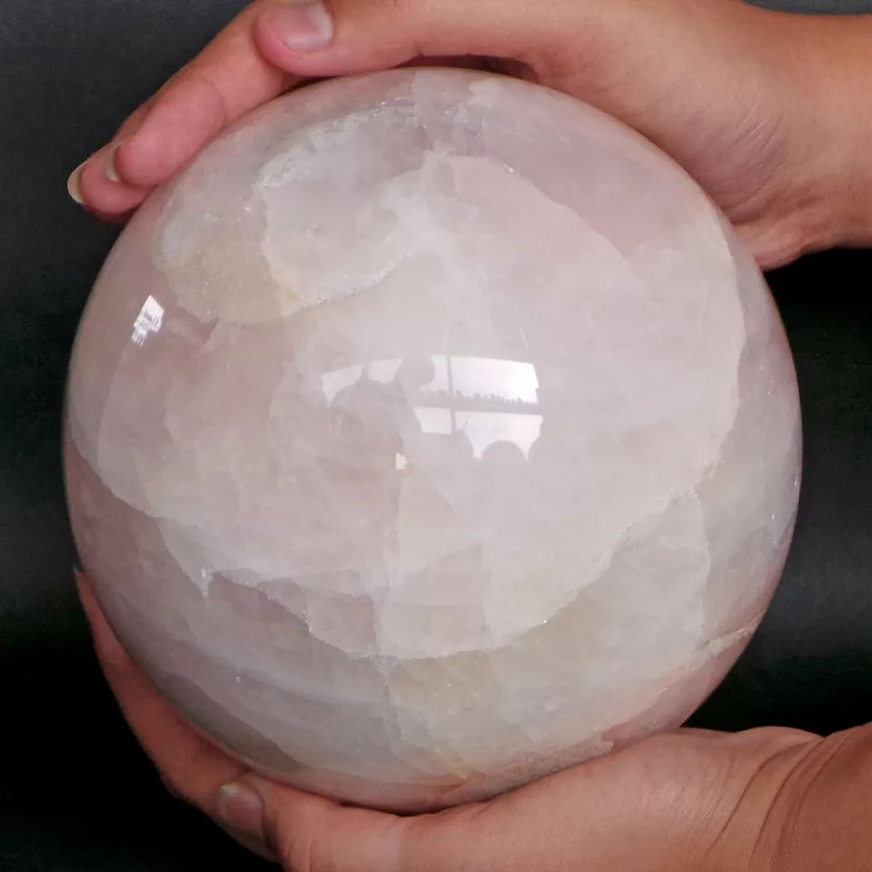 4.4Kg Natural Untreated Pink Rose Quartz Huge Gem Sphere Crystal Healing Mineral