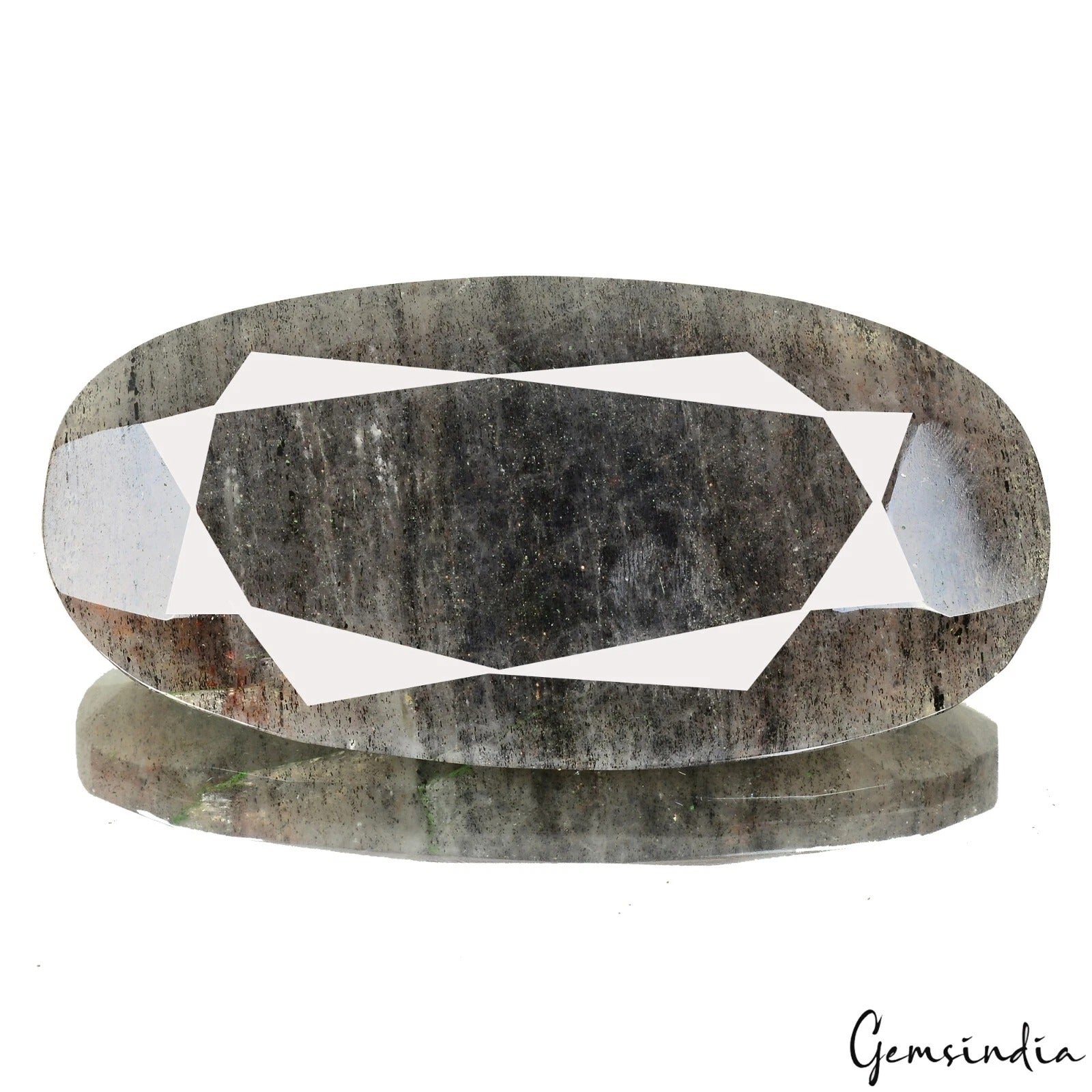 920 Cts Natural Untreated Black Rutilated Quartz Oval Faceted Cut Loose Huge Gem