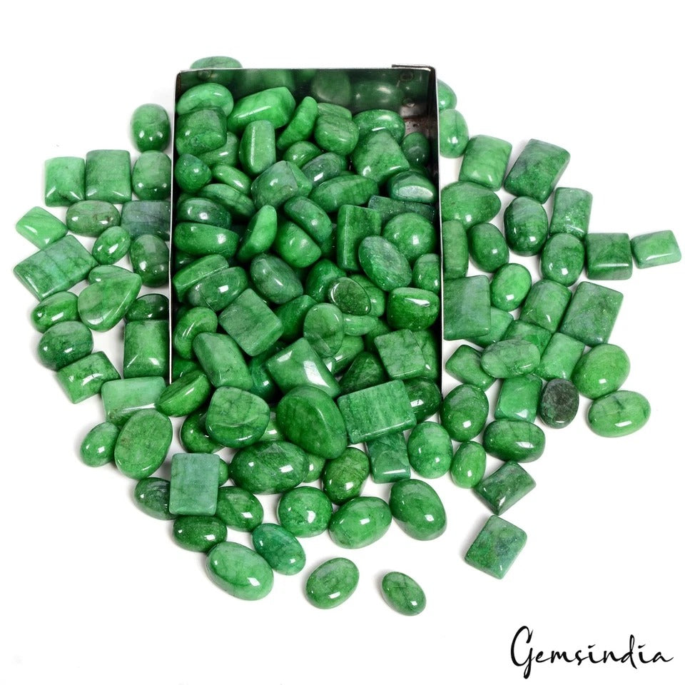 1890 Ct Natural Brazilian Green Emerald Mix Cab Loose Wholesale Gems Lot~154 Pcs