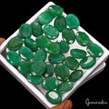 Certified 500 Ct/31 Pcs Natural Brazilian Green Emerald Oval Gem Lot For Jewelry
