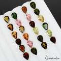 7x5mm Pear Cut Natural Multi Tourmaline Loose Certified Unheated Gemstones~ 24 P