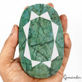 Museum Size 3900 Cts Natural Brazilian Green Emerald Oval Faceted Huge Loose Gem