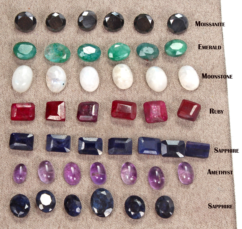 Ruby Lot, Loose Gemstone — 44 Pieces, 6mm to 8mm, 52.40 Ct