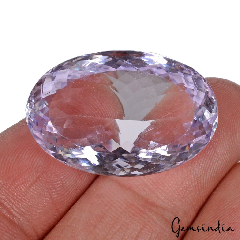 Natural Untreated Lavender Amethyst Oval Cut 42.10 Cts Gems For Making Jewelry