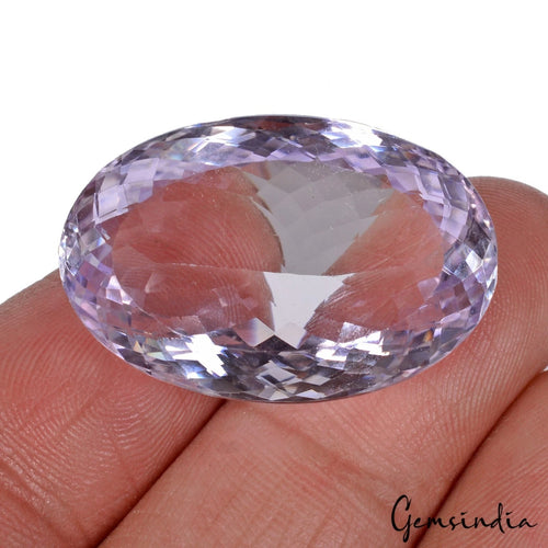 Amethyst Loose Gemstone, Untreated, Lavender — 29 x 19 x 11 mm, 42.10 Ct, Brazil