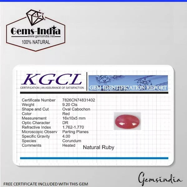 Certified 9.20 Cts Natural Mozambique Pink Red Ruby Oval Cab Loose Gem For Ring