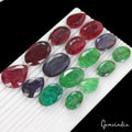 1020 Cts/16 Pcs Natural Multi Color Emerald Ruby Sapphire Mix Cut Loose Gems Lot