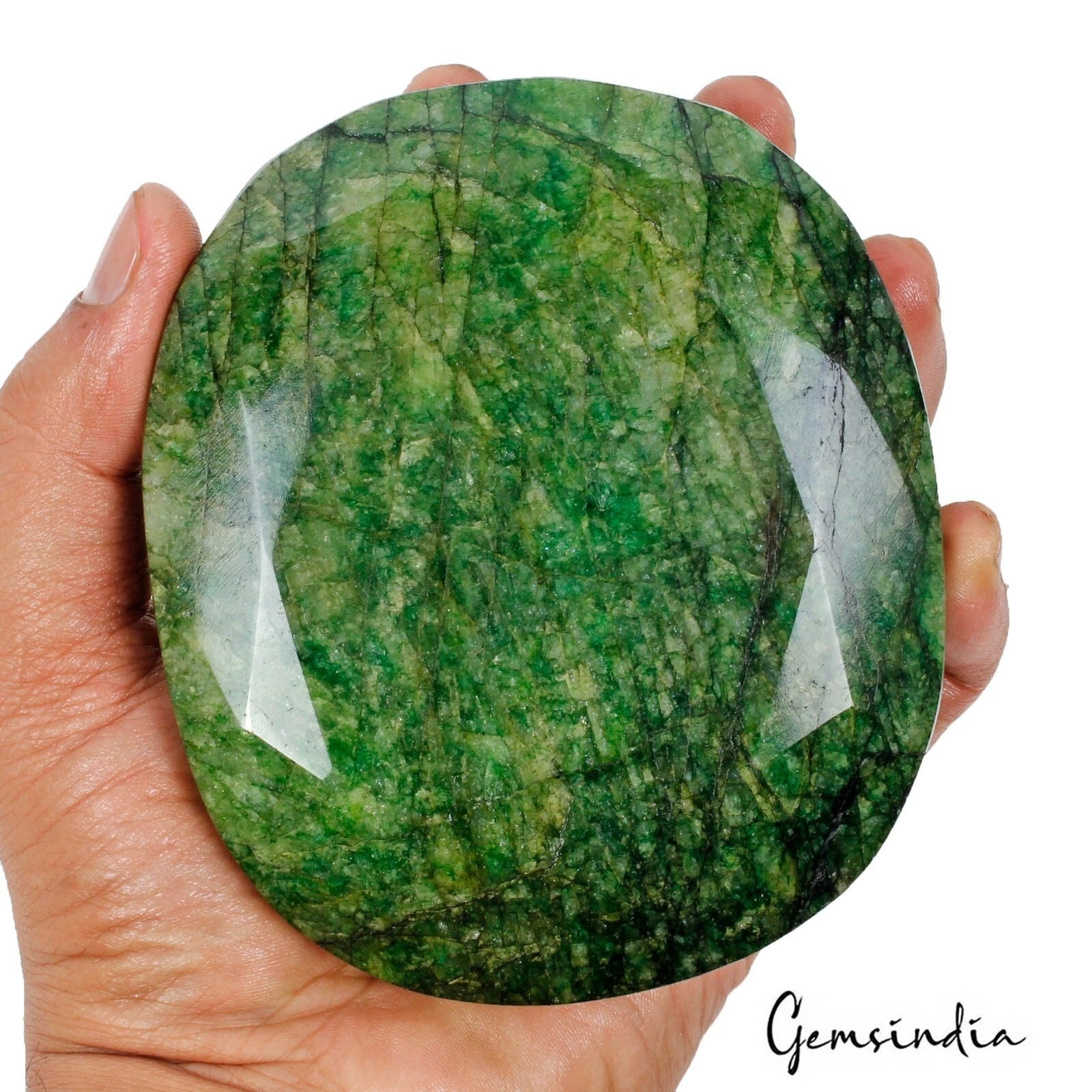 Natural Emerald 5000 Ct Earth Mined Green Oval Cut Loose Gemstone Certified