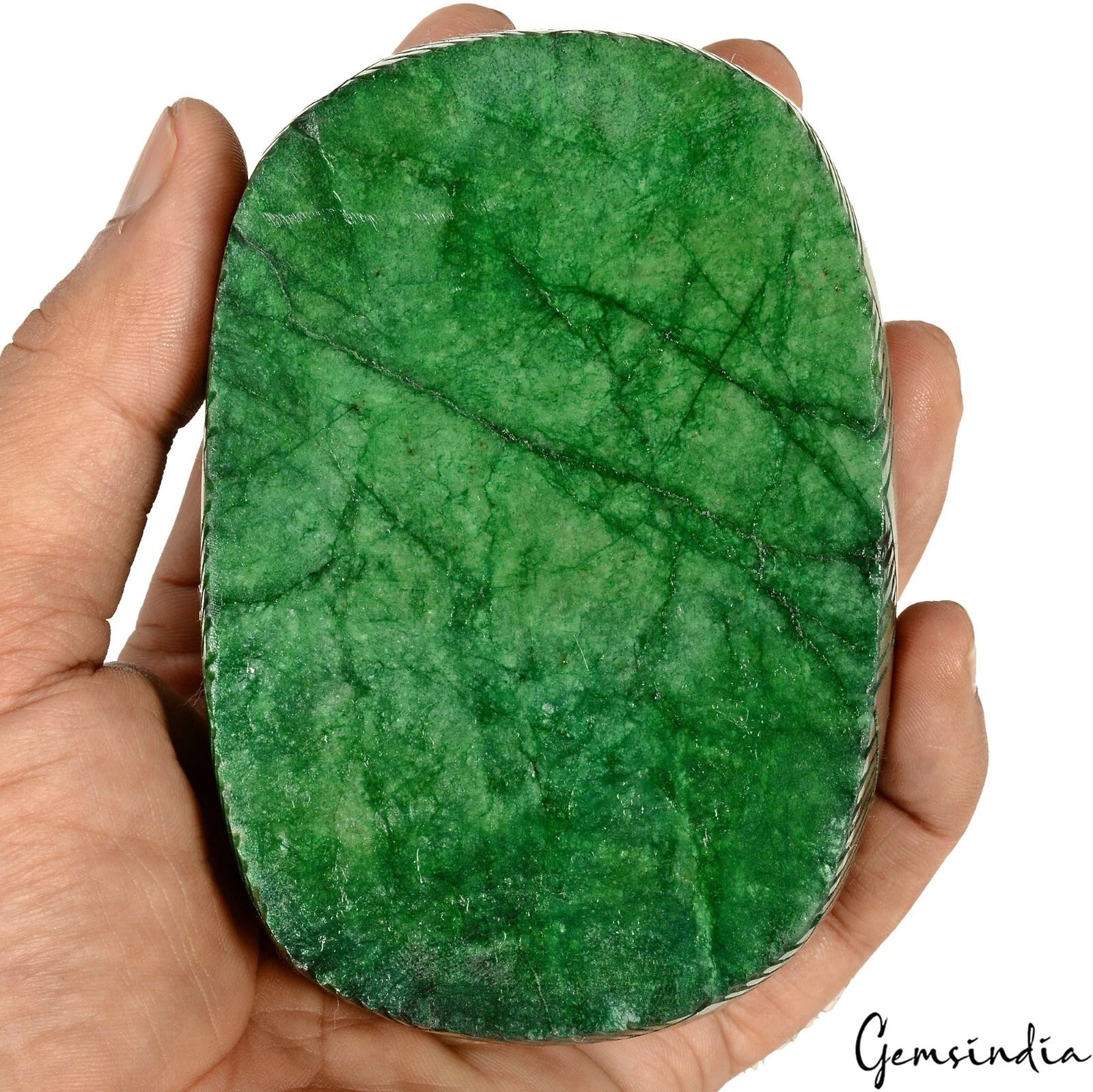 3400 Ct Natural Green Brazilian Emerald Oval Hand Carved Earth Mined Loose Gems