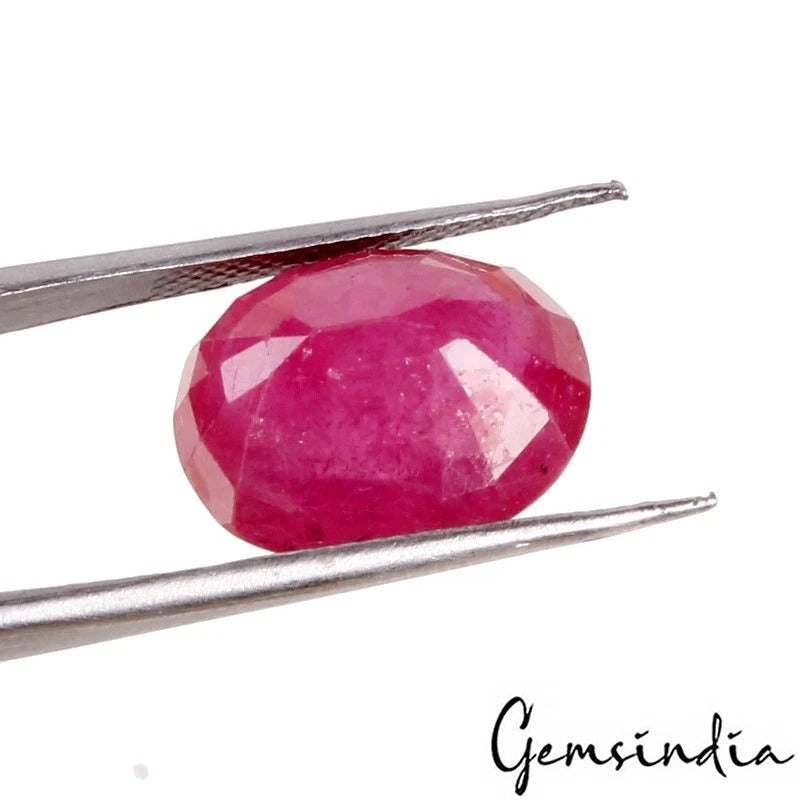 9.60 Cts Natural Mozambique Red Ruby Oval Faceted Cut Loose Gem For Ring