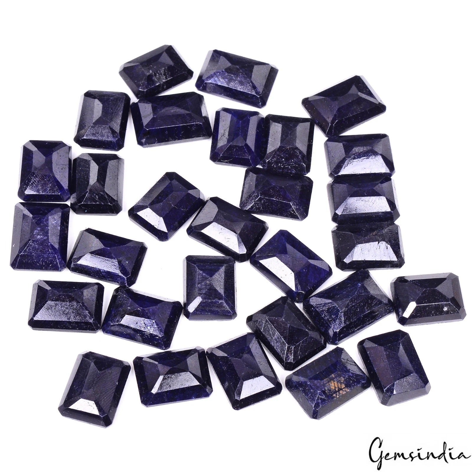 Certified 420 Ct/29 Pcs Natural Blue Sapphire Octagon Cut Loose Gems For Jewelr