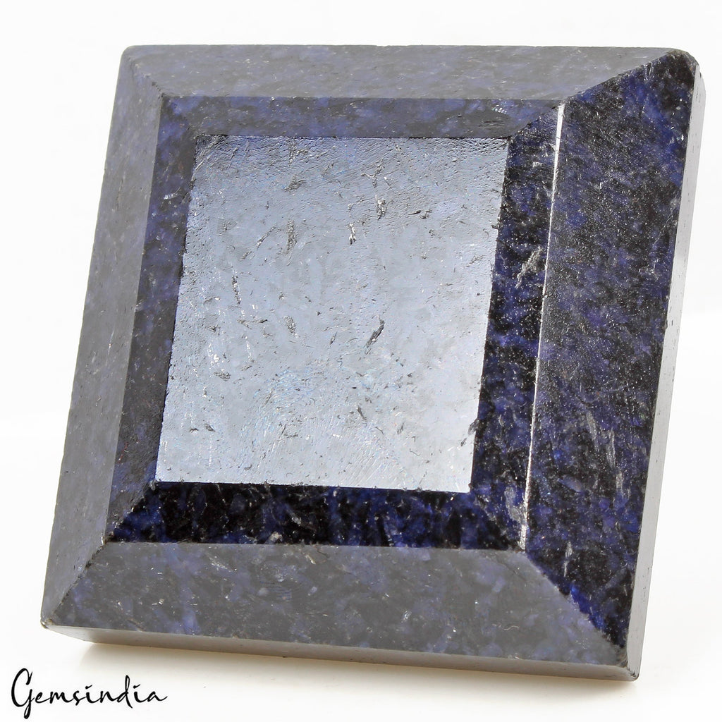 Huge 1830 Ct Natural African Dark Blue Sapphire Square Cut Earth Mined Loose Gem