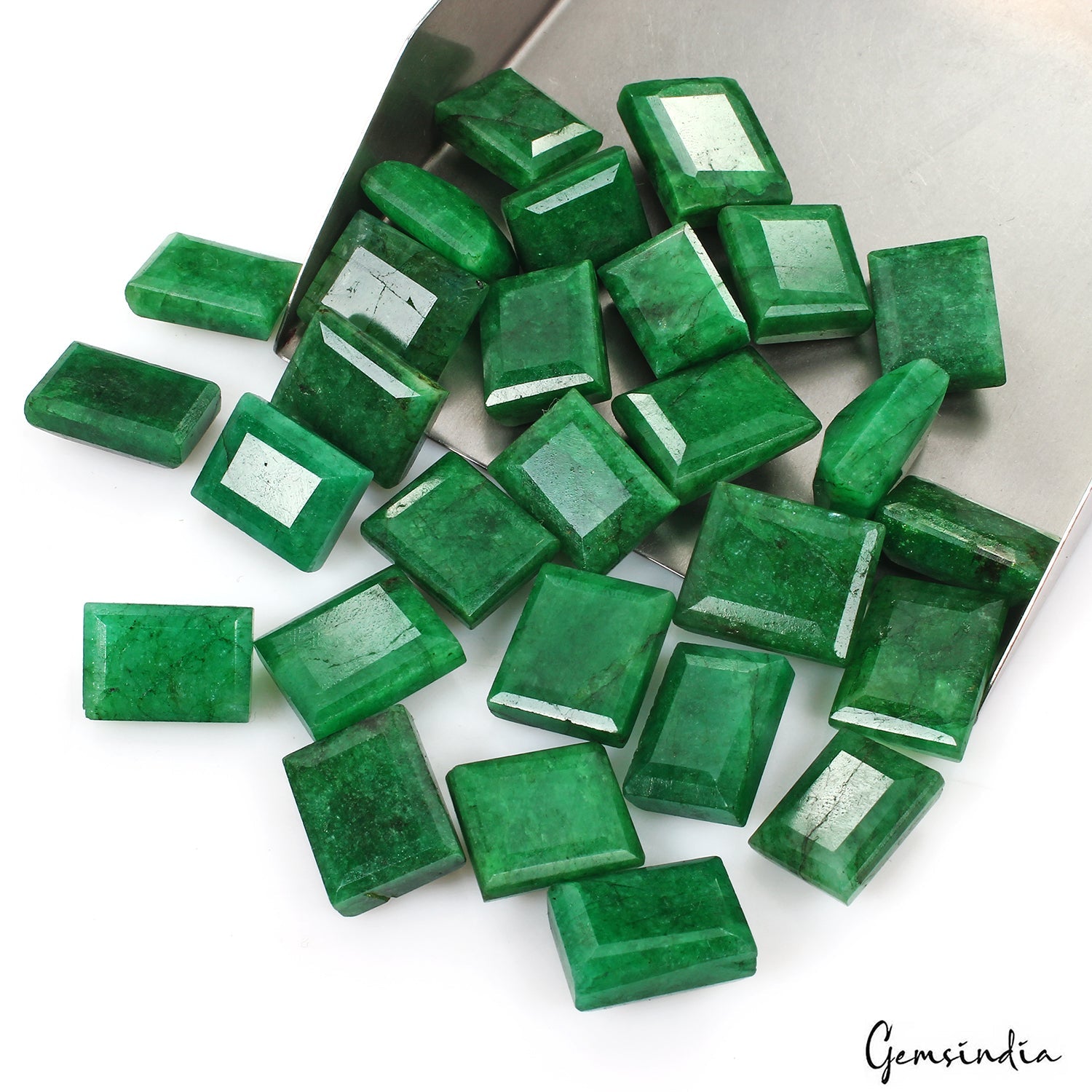 500 Ct Natural Green Brazilian Emerald Rectangular Cut Wholesale Gemstone Lot
