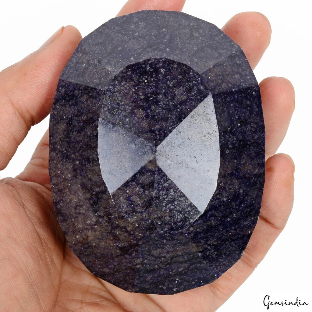 Blue Sapphire Loose Gemstone, Color Enhanced — 89x68x47mm, 3100 Ct, Africa