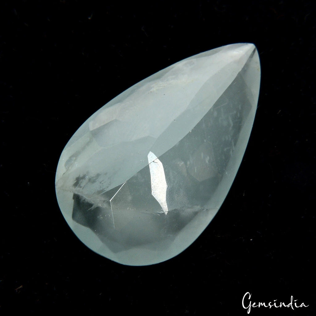Certified 30.50 Cts Natural Untreated Aqua Green Aquamarine Pear Gem For Pendant